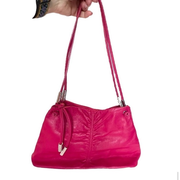 💖Barbie Pink Etienne Aigner Leather bag with shiny silver hardware Aigner Design - Picture 2 of 8